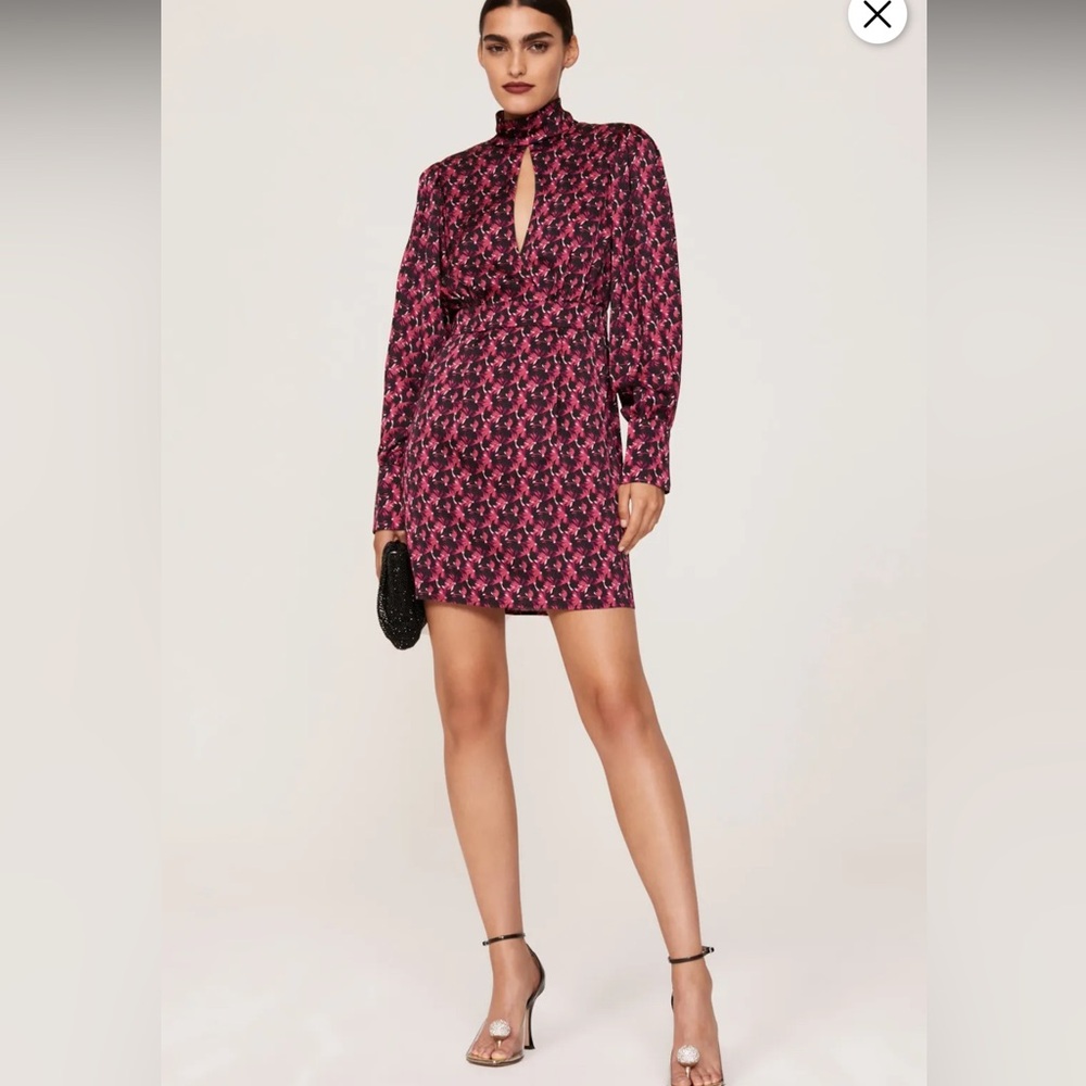 Ronny Kobo Printed Satin Dress size 0